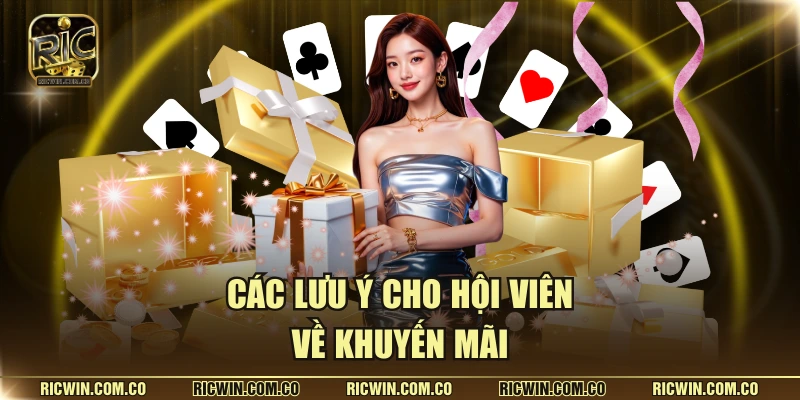 Các lưu ý cho hội viên về khuyến mãi