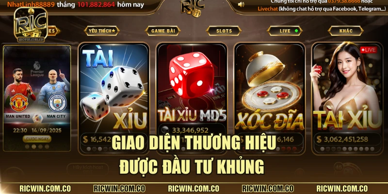 Giao diện thương hiệu được đầu tư khủng